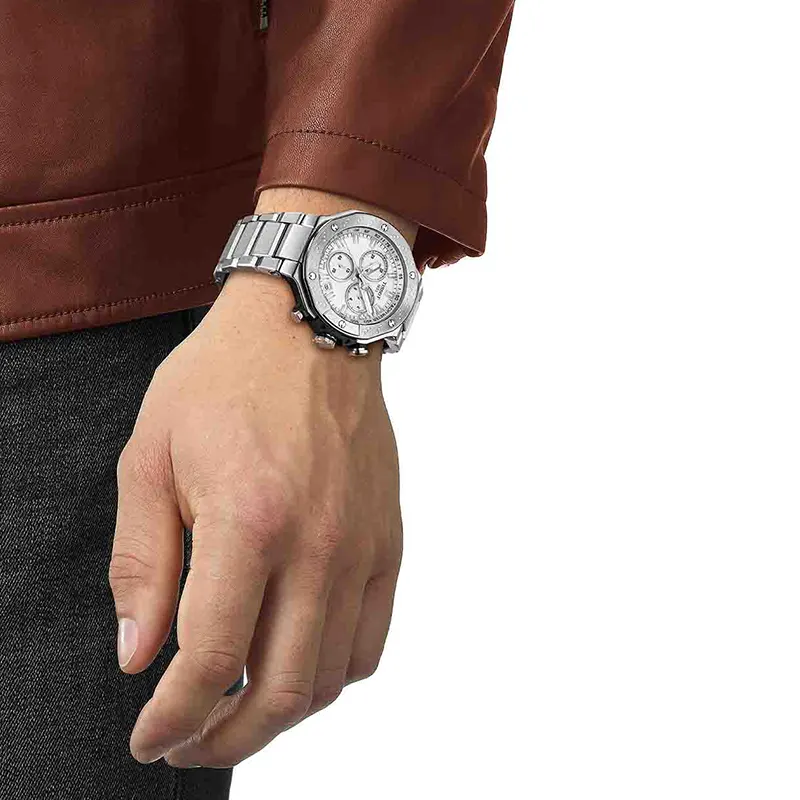 Tissot T-Race Swiss White Chronograph Sporty Men’s Watch- T141.417.11.031.00